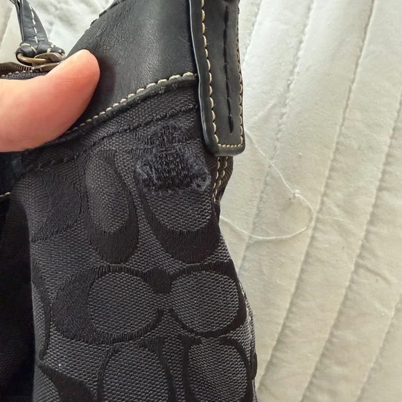 Coach Black Interior Bag with Gold Accents - Picture 7 of 11